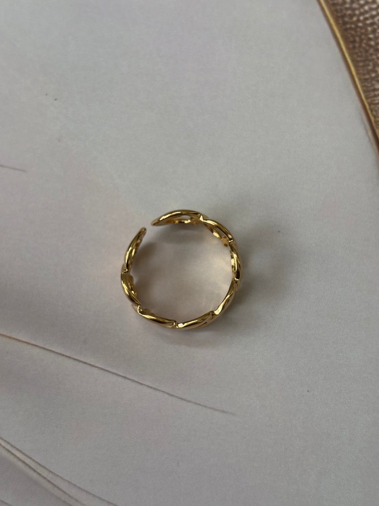 Golden Cuff shape Ring
