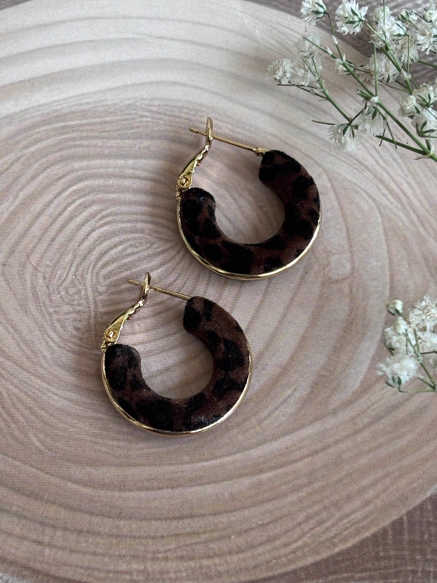Animal print Velvet Hoop