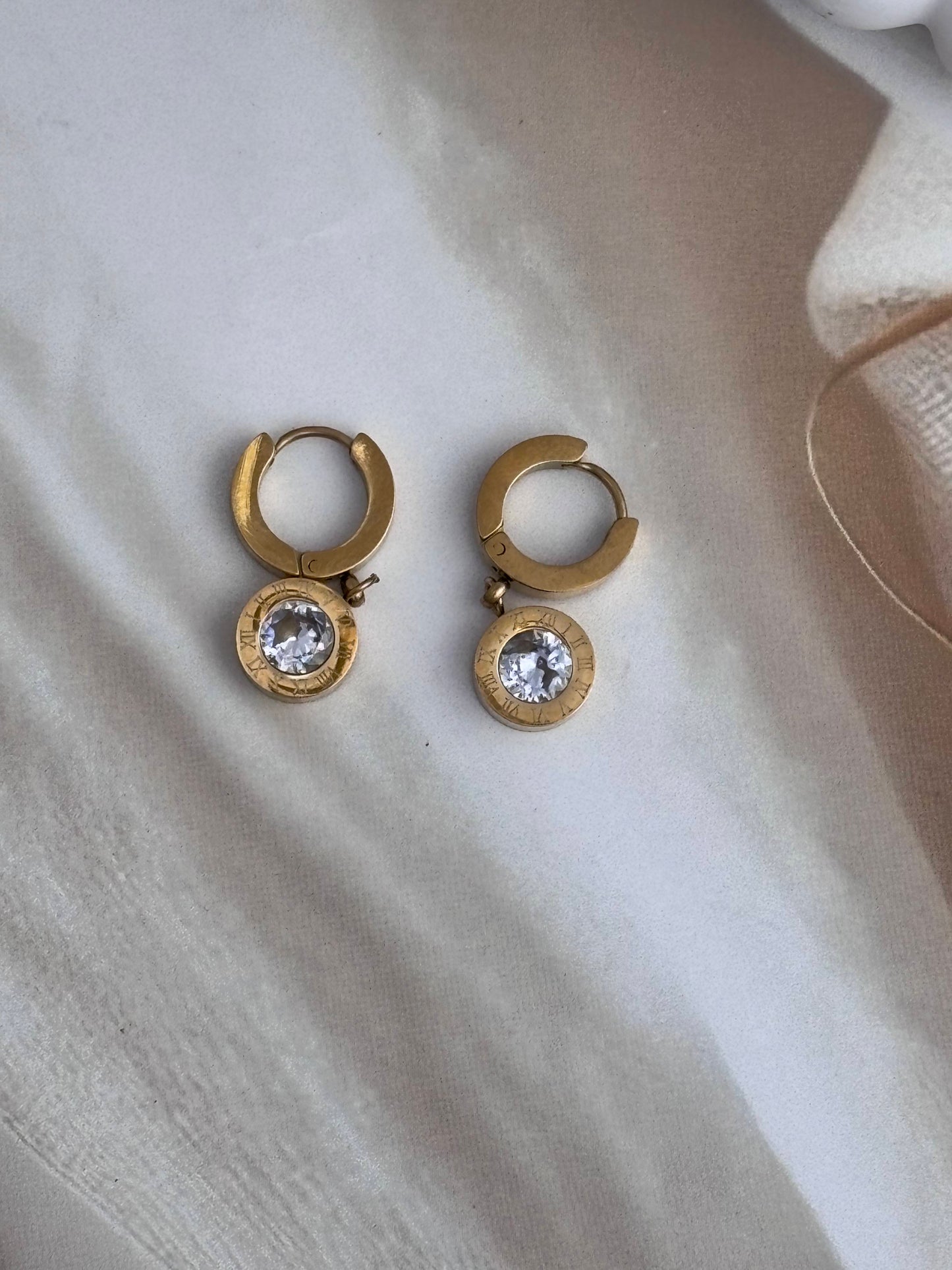 Roman Huggie Earrings