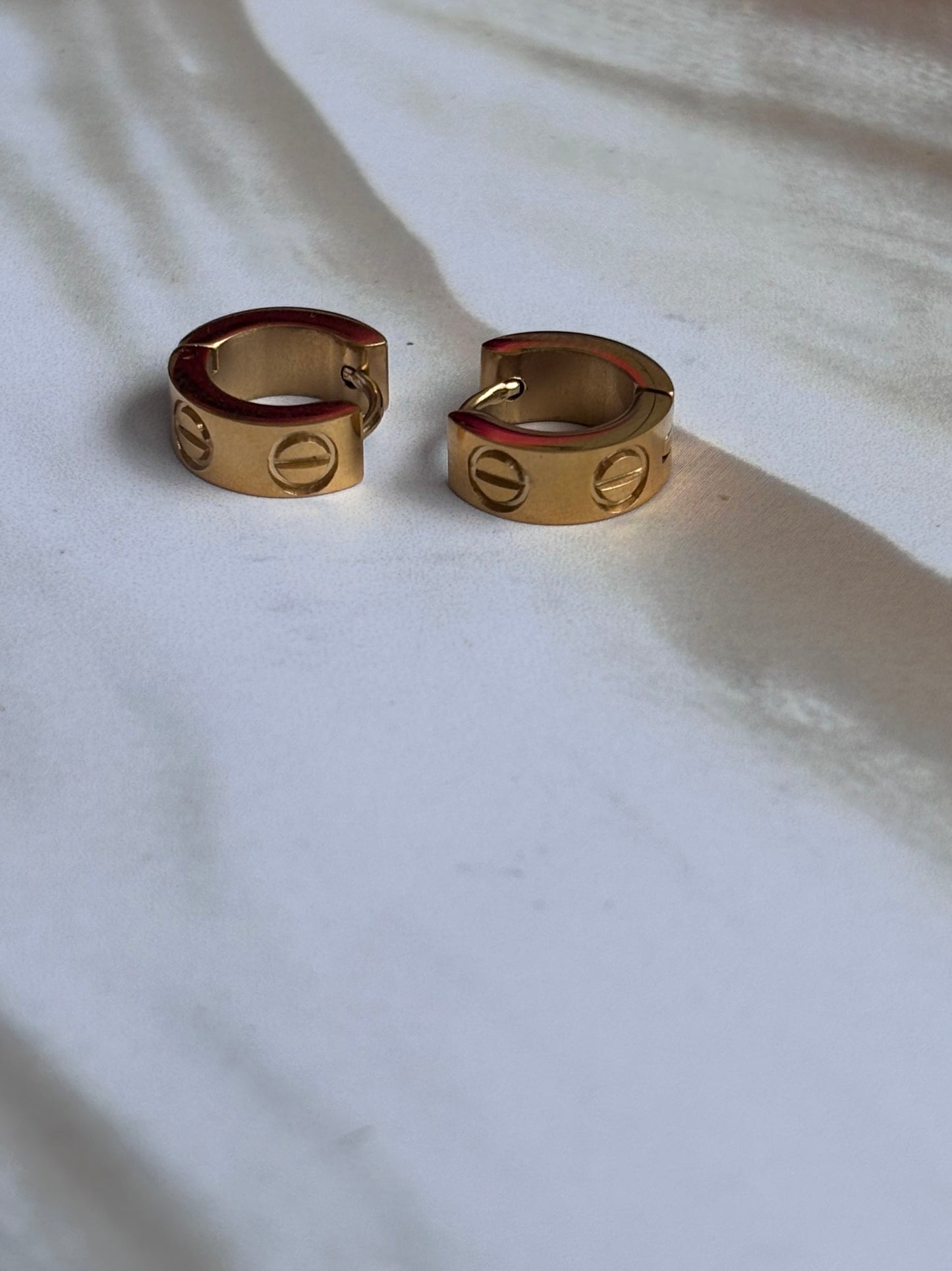 Cartier inspired plain huggie earrings