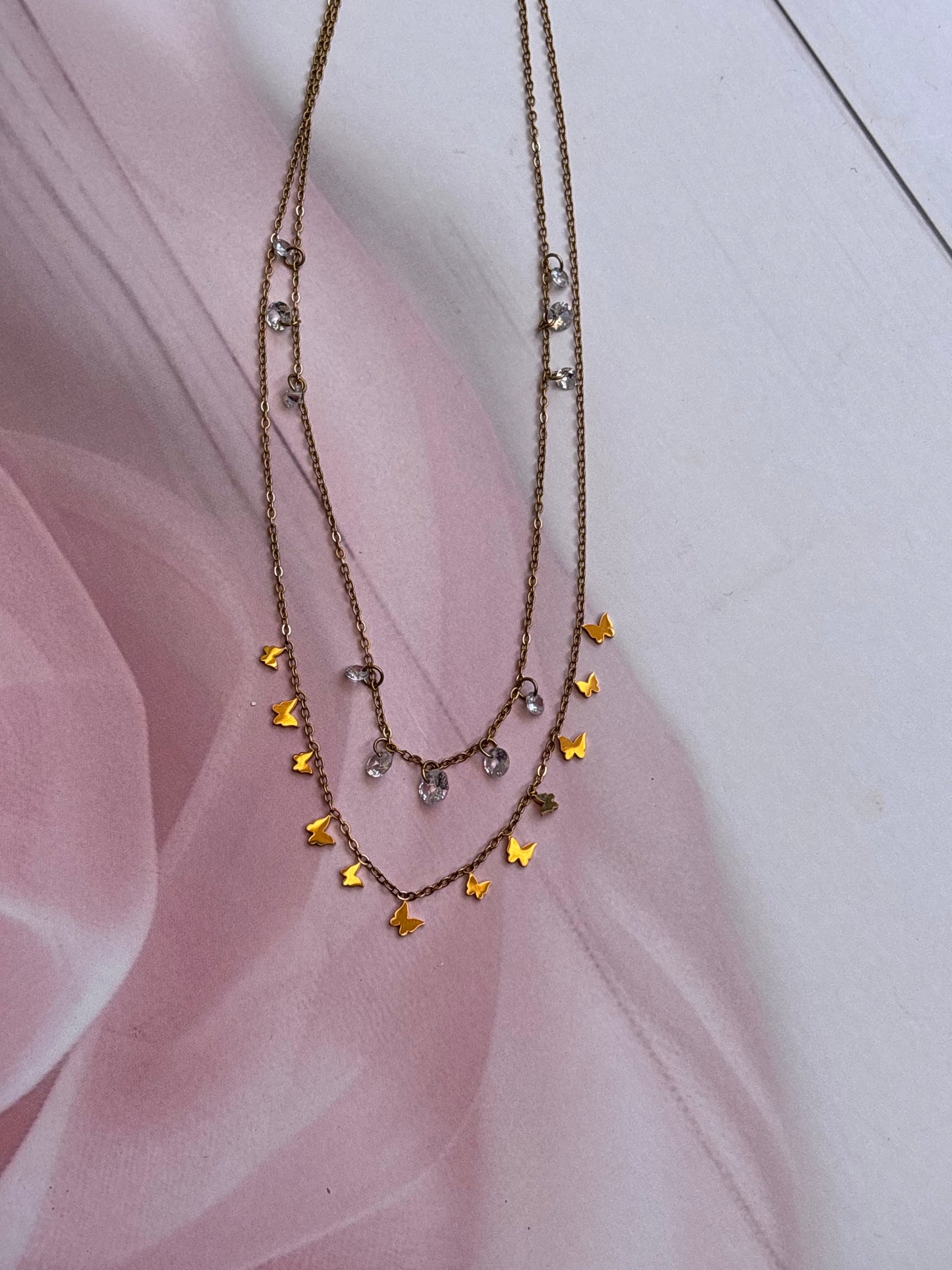 Stones 'n' Butterflies Layered Necklace