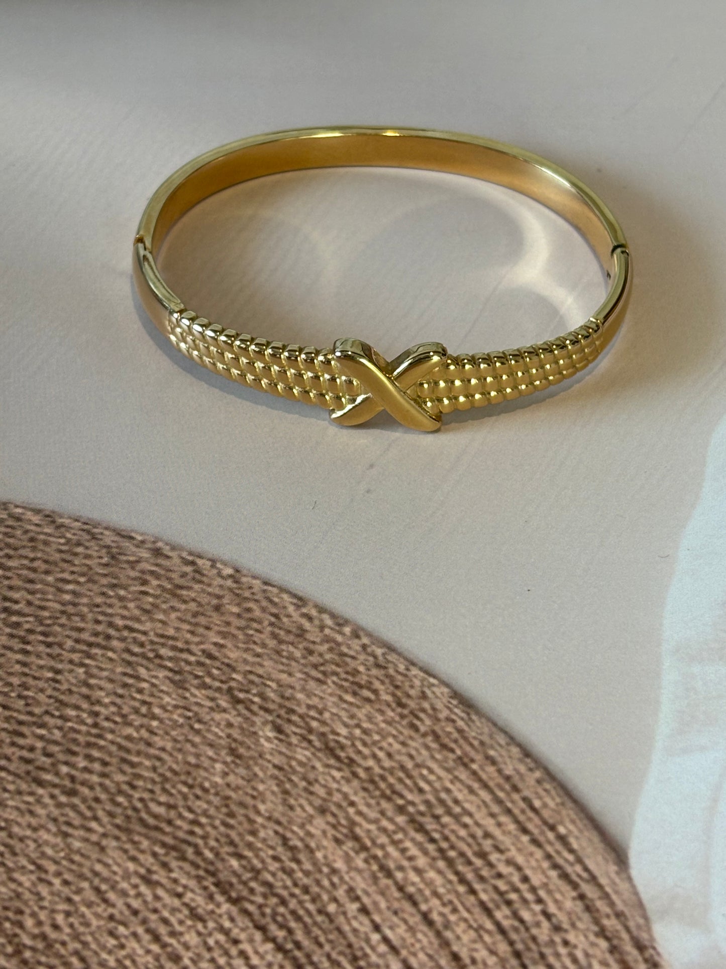 Golden X brand inspired bracelet