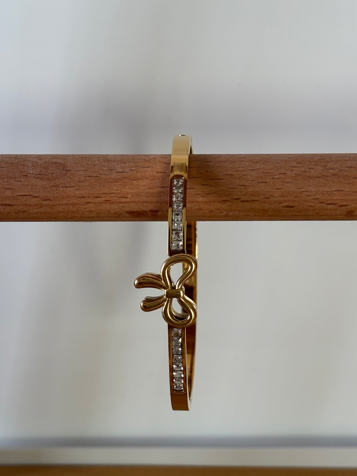 Bow design studded bracelet kada