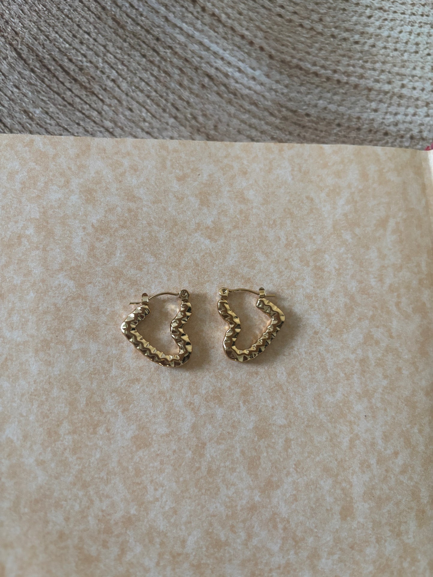 Golden heart2 hoops