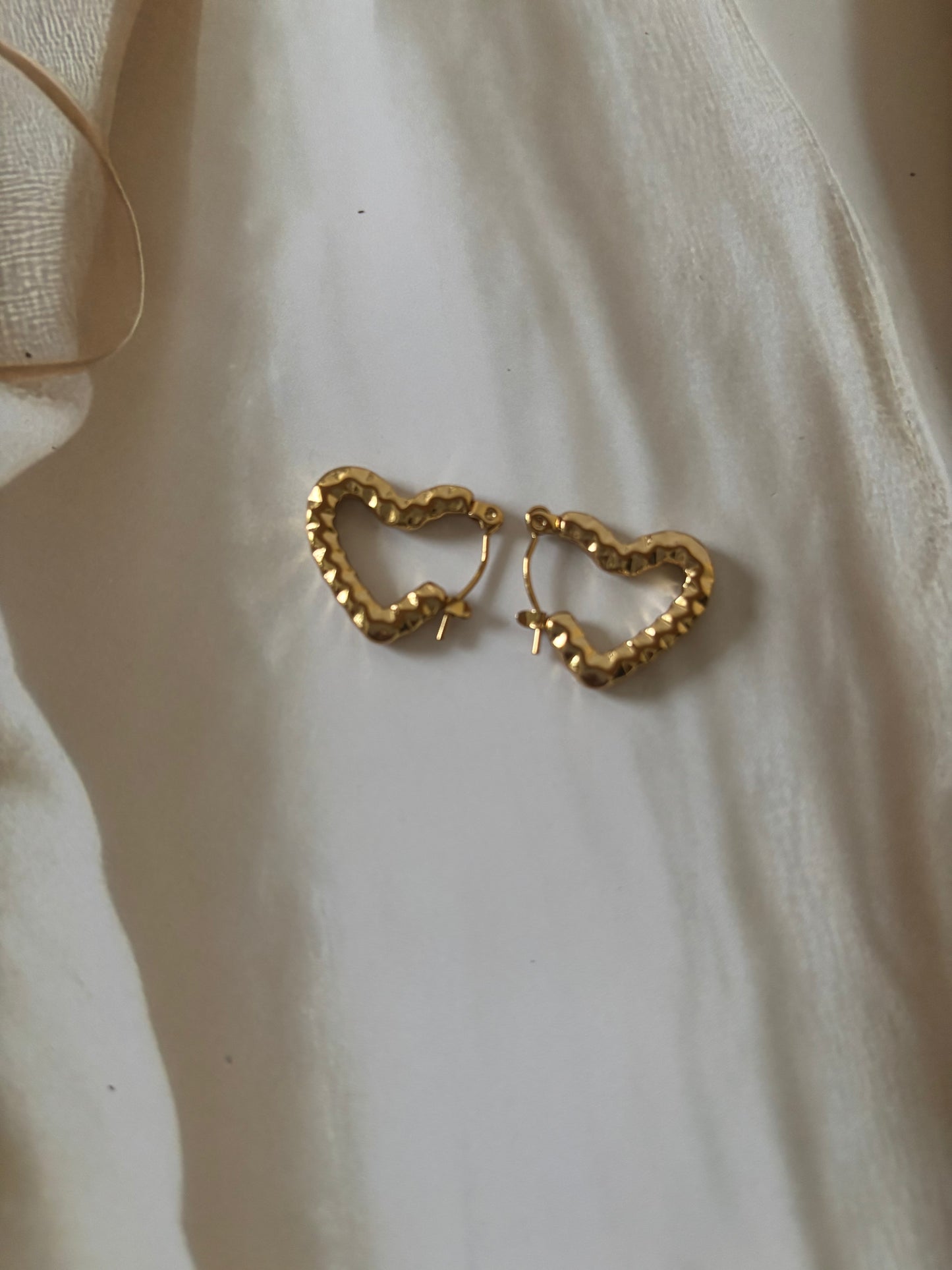 Golden heart2 hoops