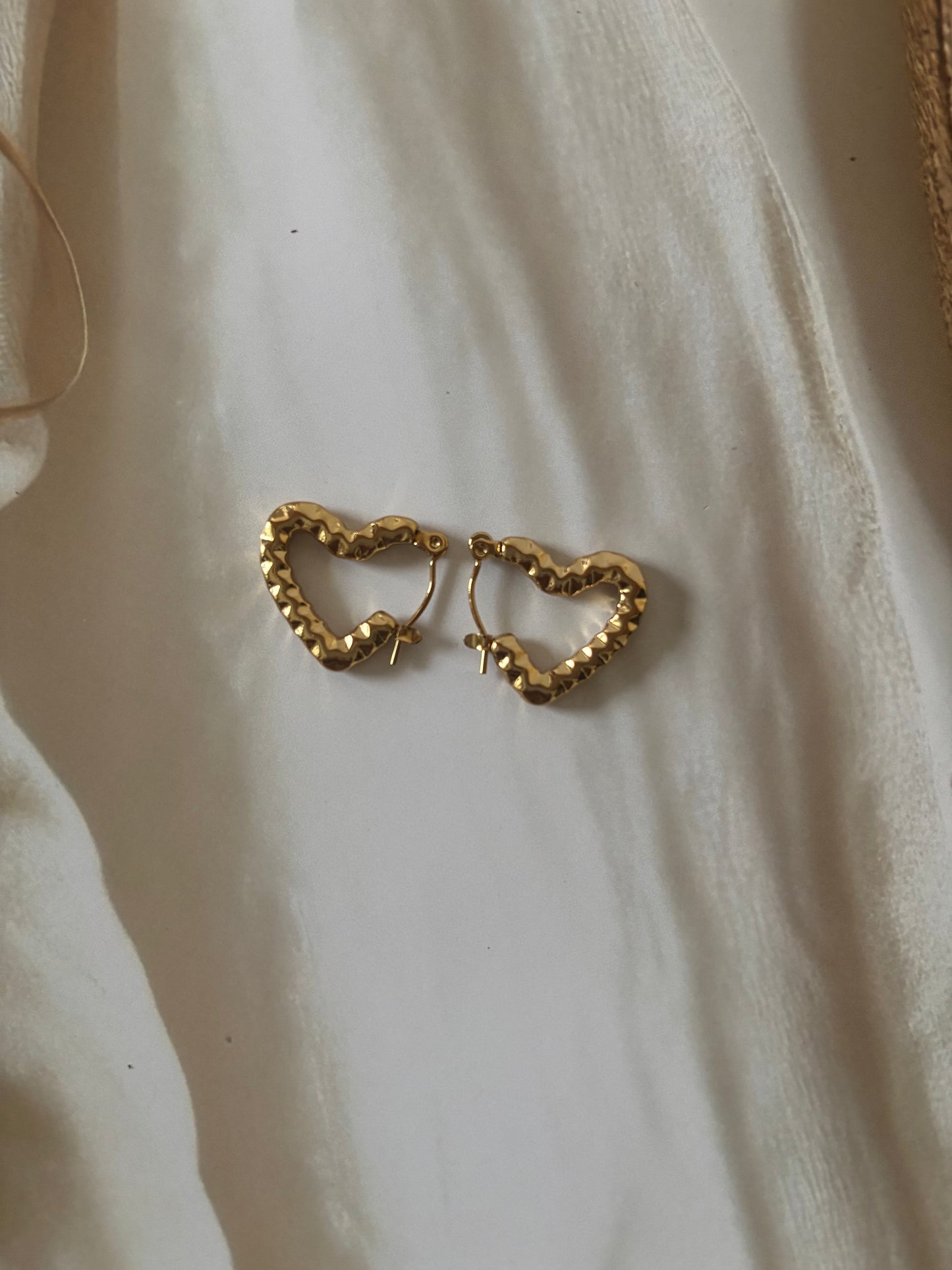 Golden heart2 hoops