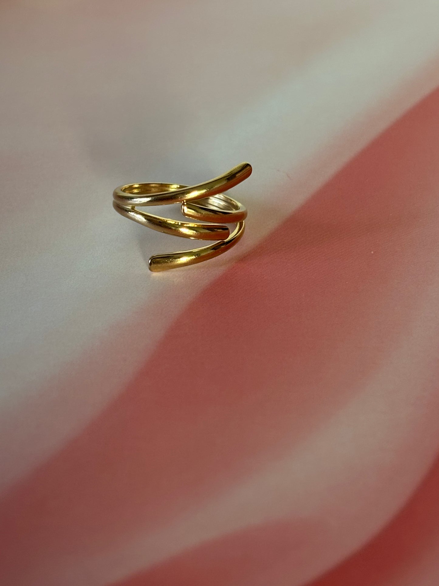 golden double layers plain ring