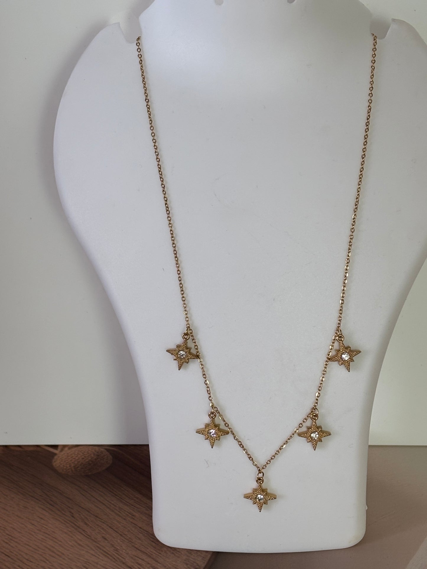 Golden starry star Necklace