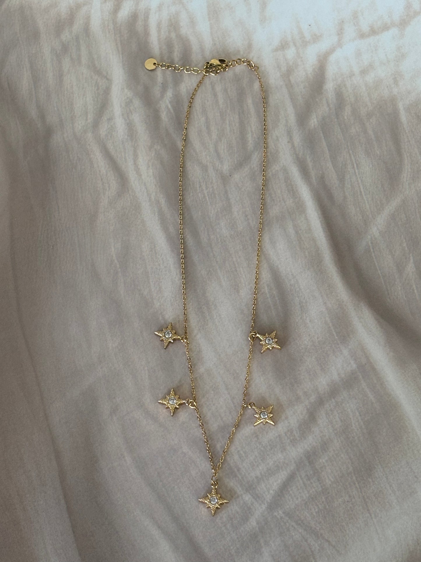 Golden starry star Necklace