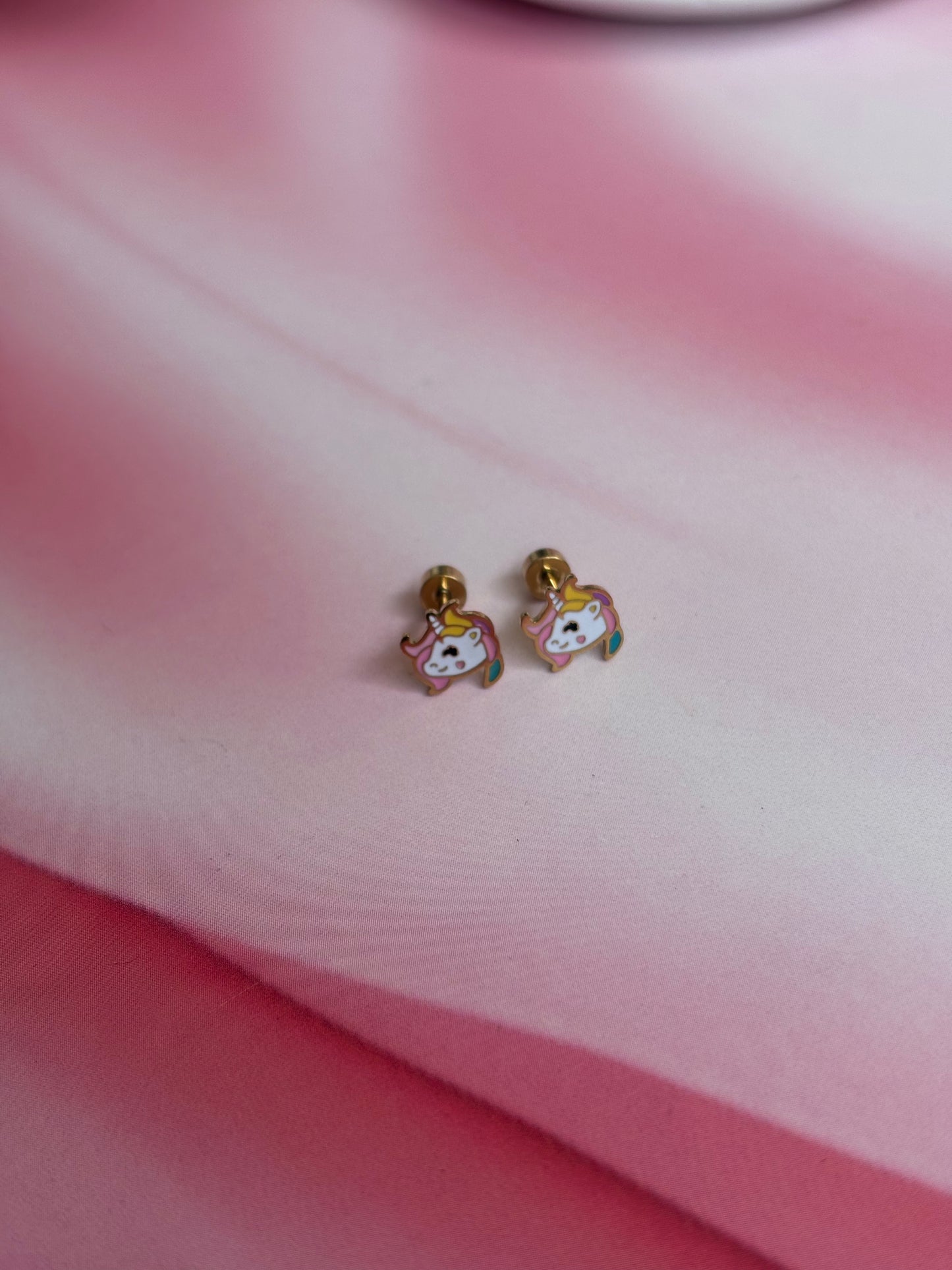 Pink Unicorn Studs