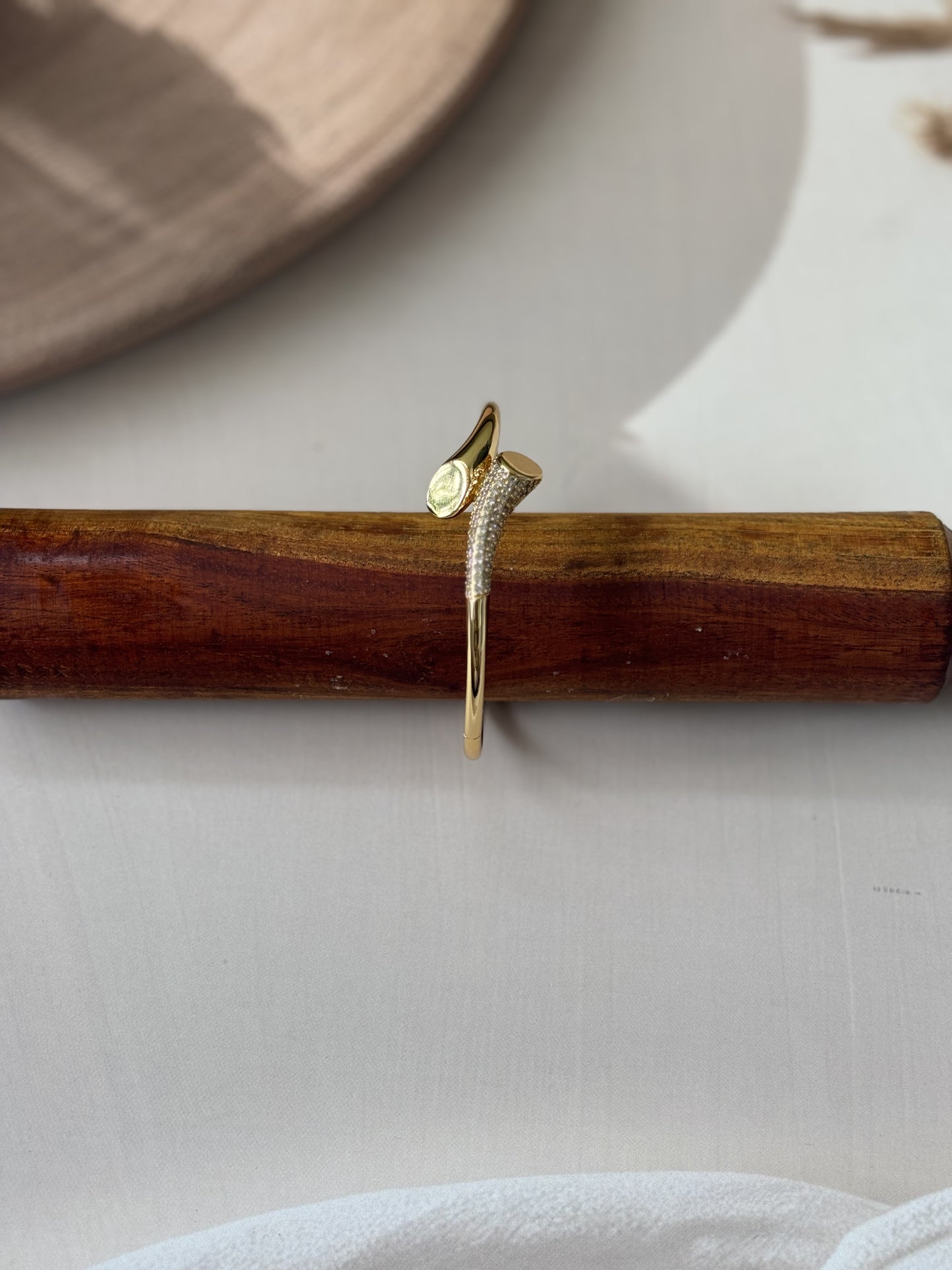 Golden AD studded bracelet