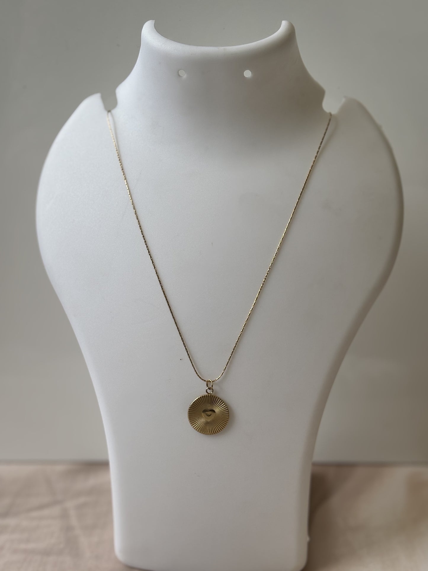 Golden coin heart necklace
