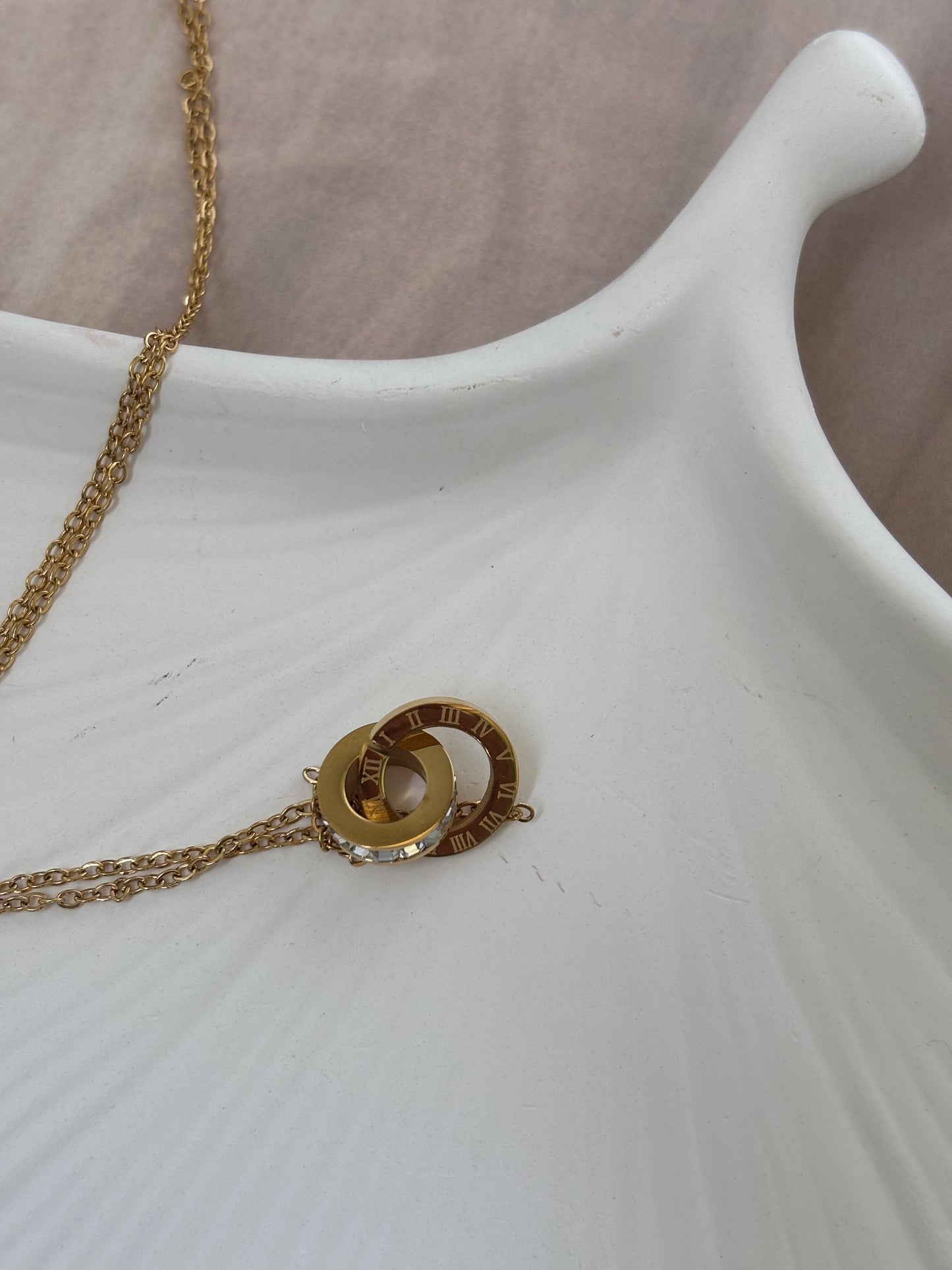 Golden Roman Intercept Necklace design