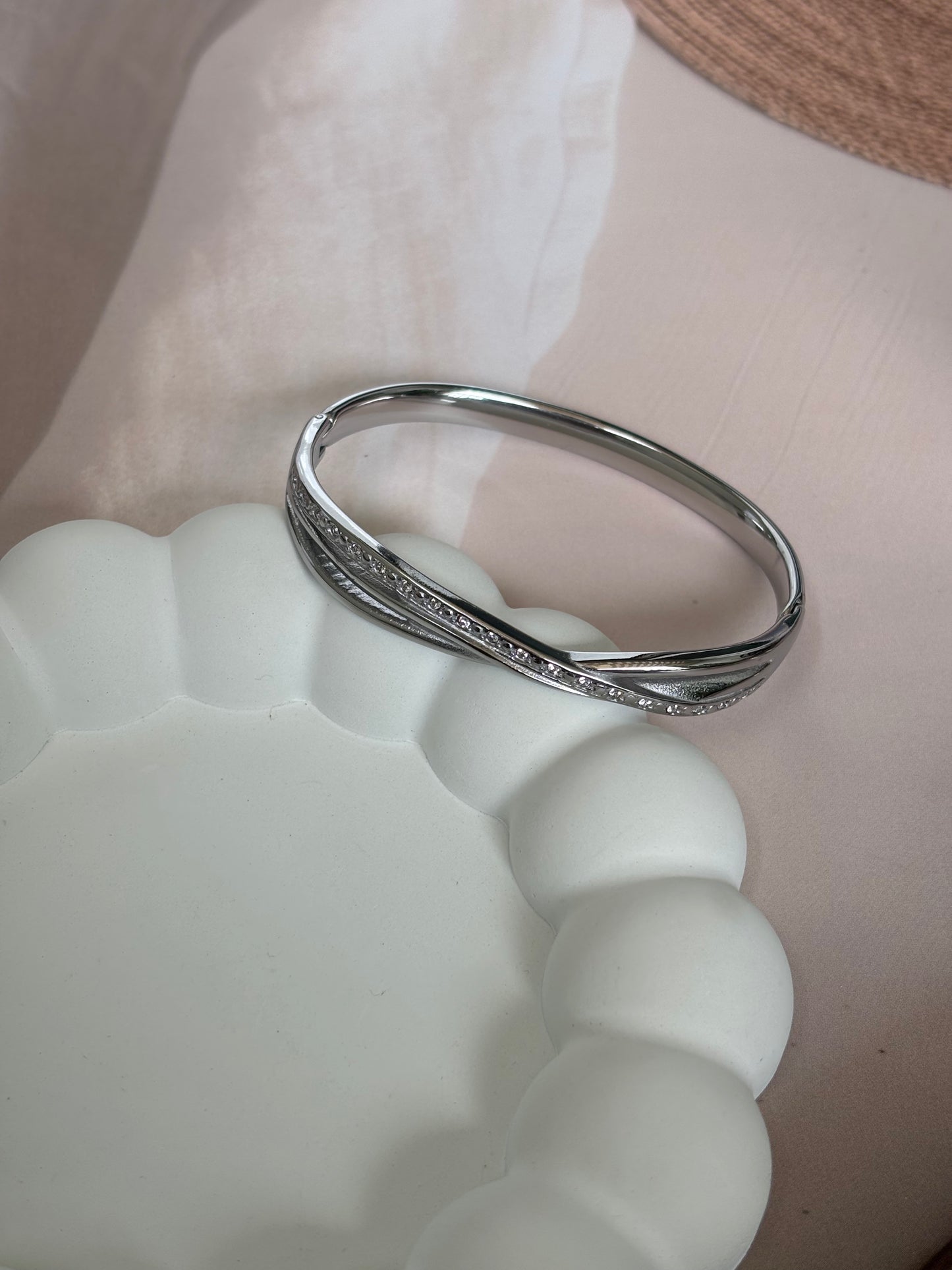 Silver cross Kada
