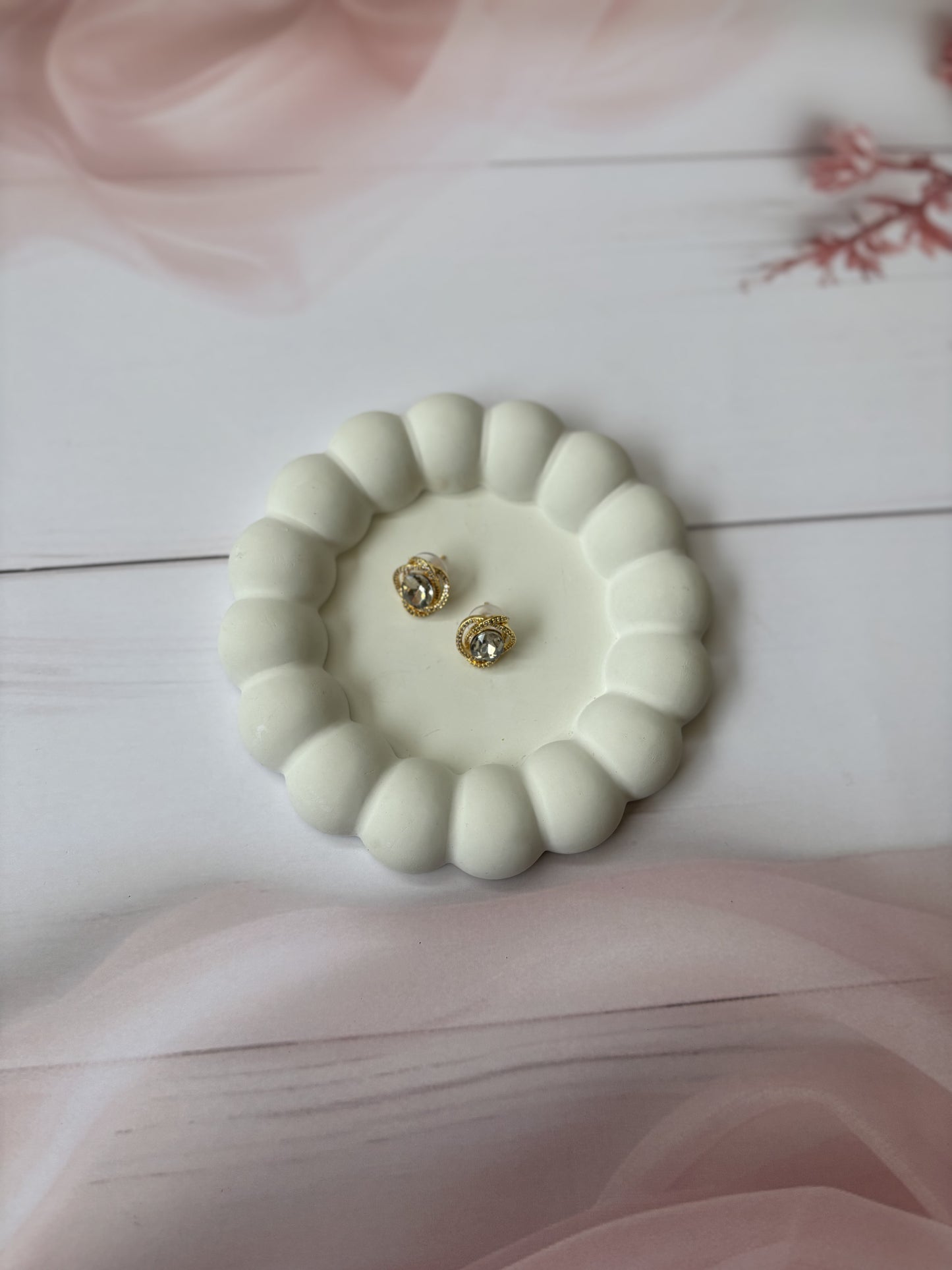 Universe amber stone studs