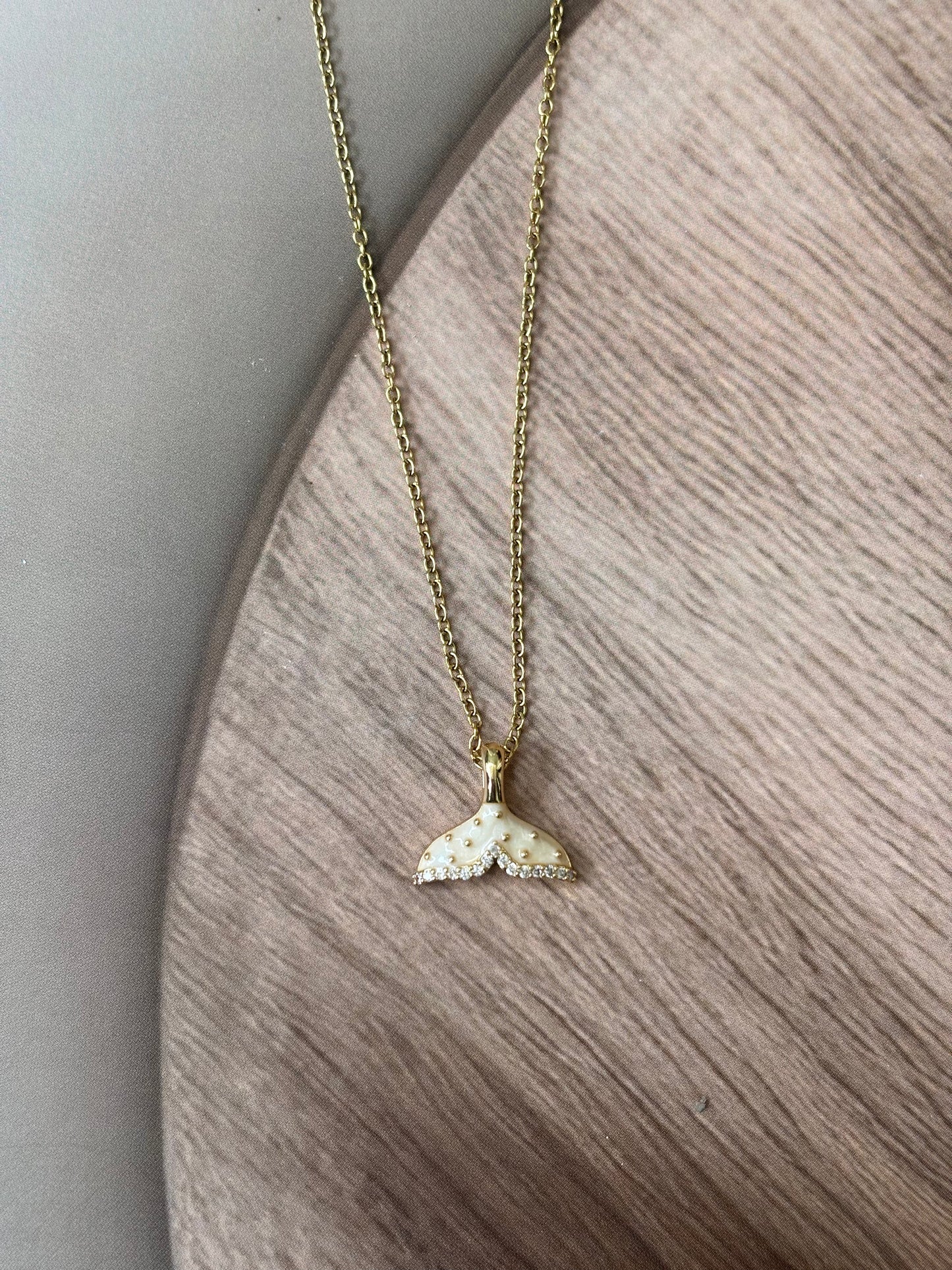 Mermaid tail pendant necklace