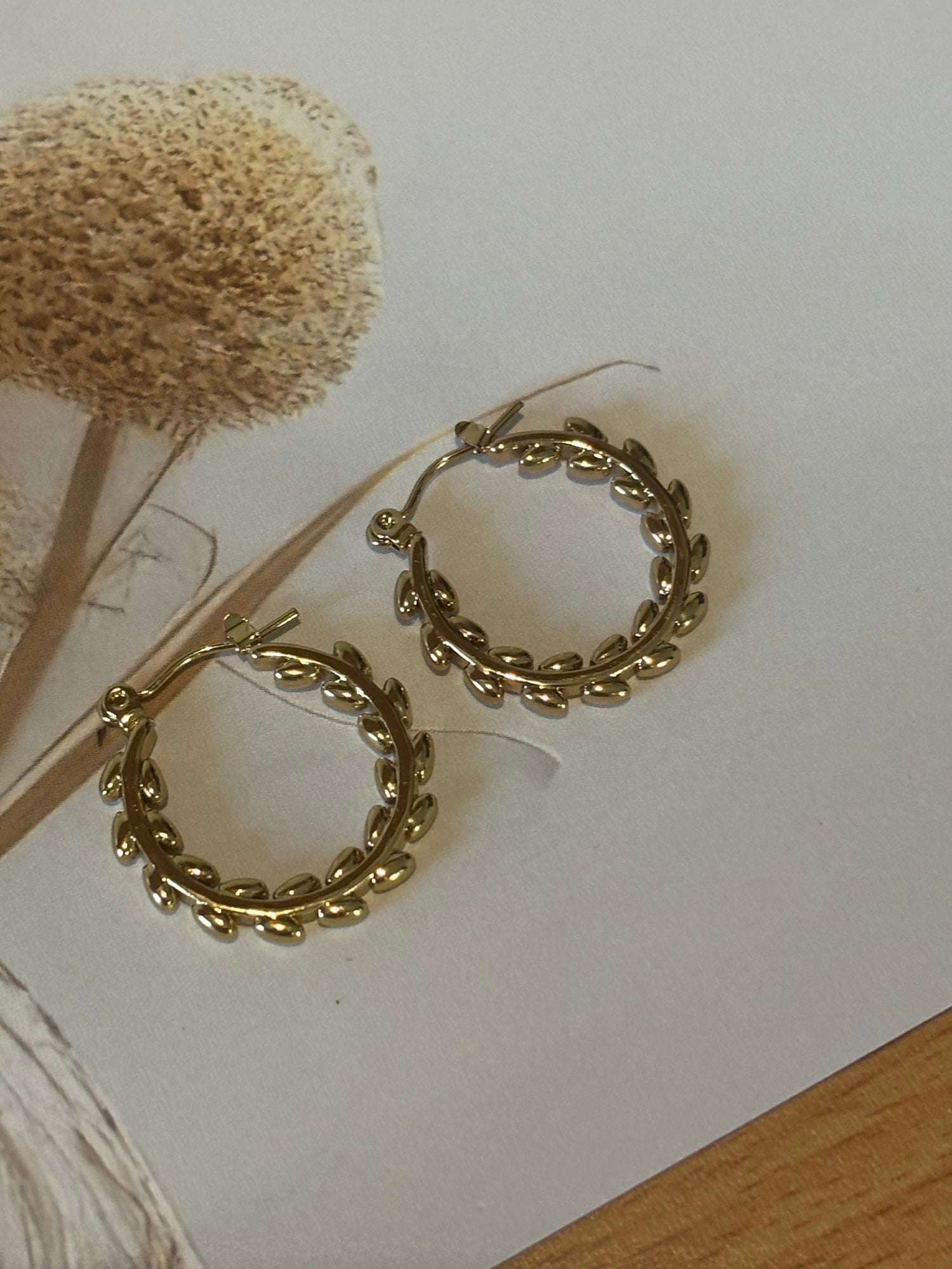 Golden Anti tarnish Hoops