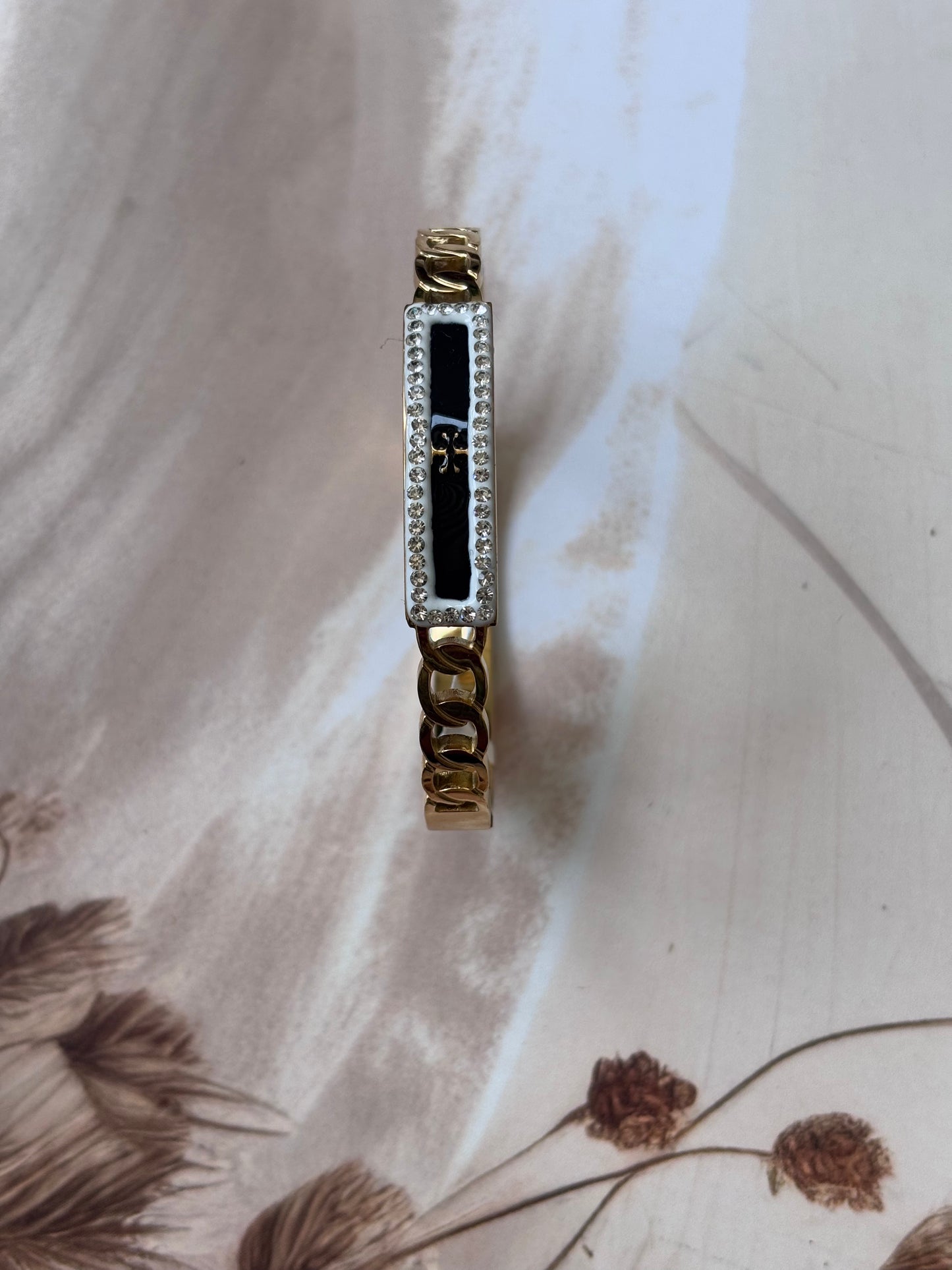 Cuban Black and studs cubic design kada