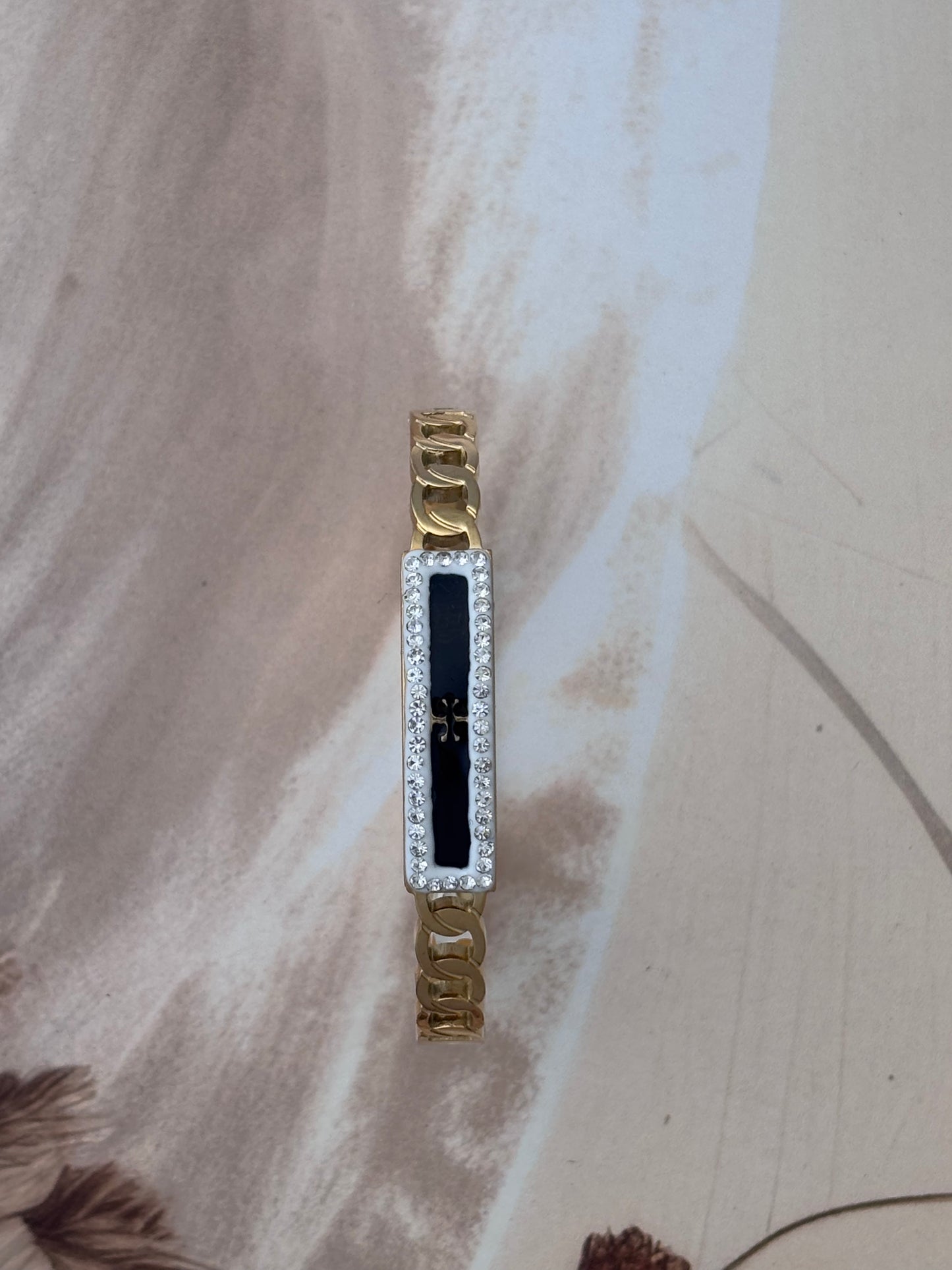 Cuban Black and studs cubic design kada