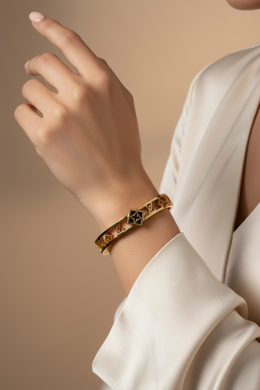 Black X.L.V. Bracelet Kada