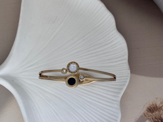 Roman Dial black and white kada bracelet