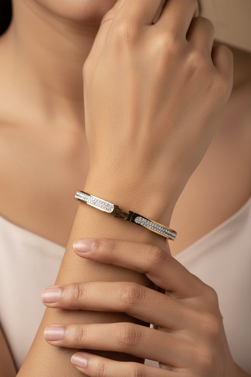 H Studded openable kada