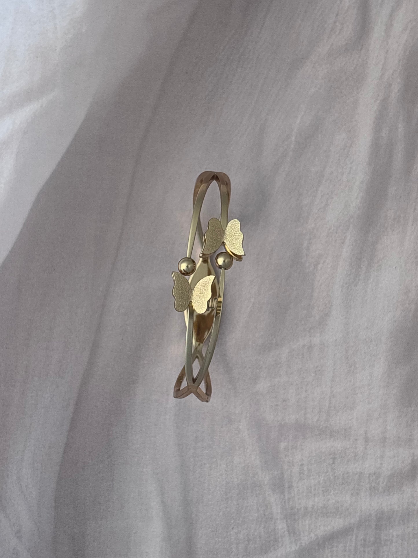Duo Butterfly Golden Bracelet