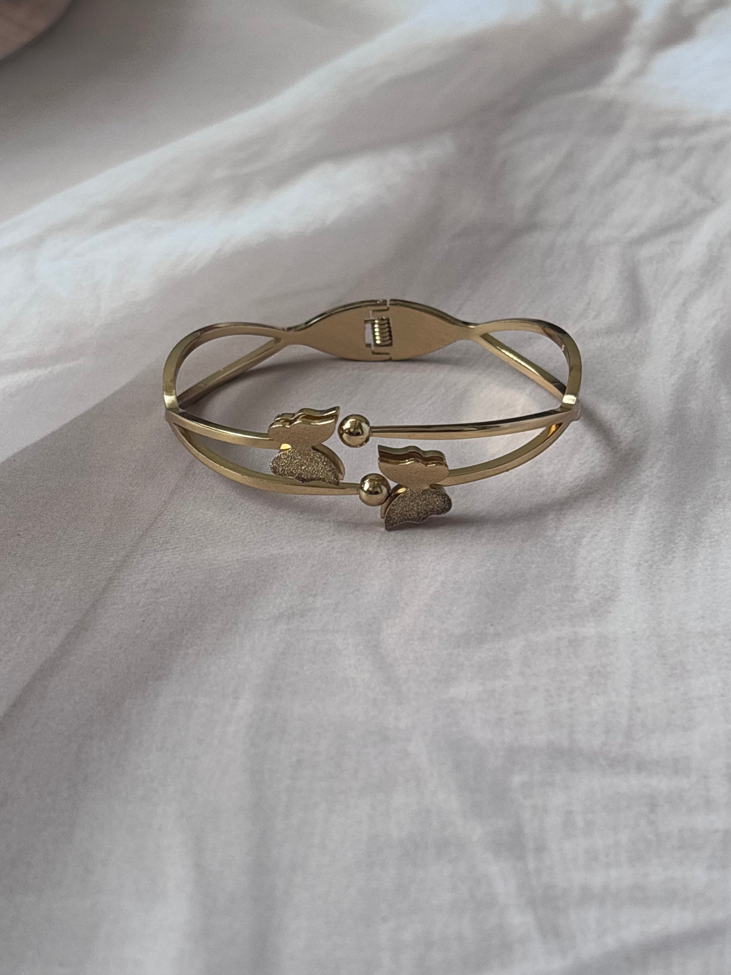 Duo Butterfly Golden Bracelet