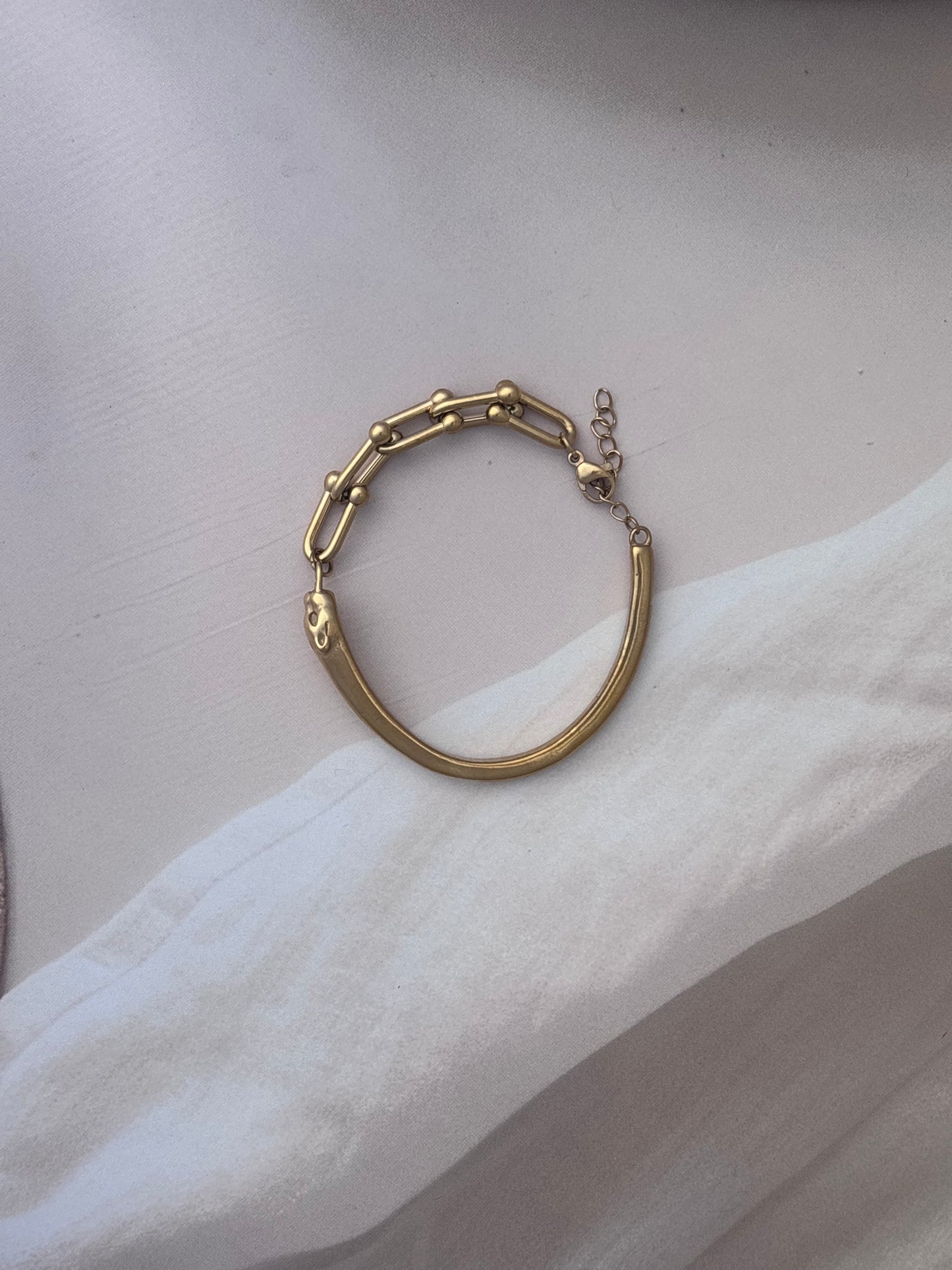 Half n Half chain bangle kada