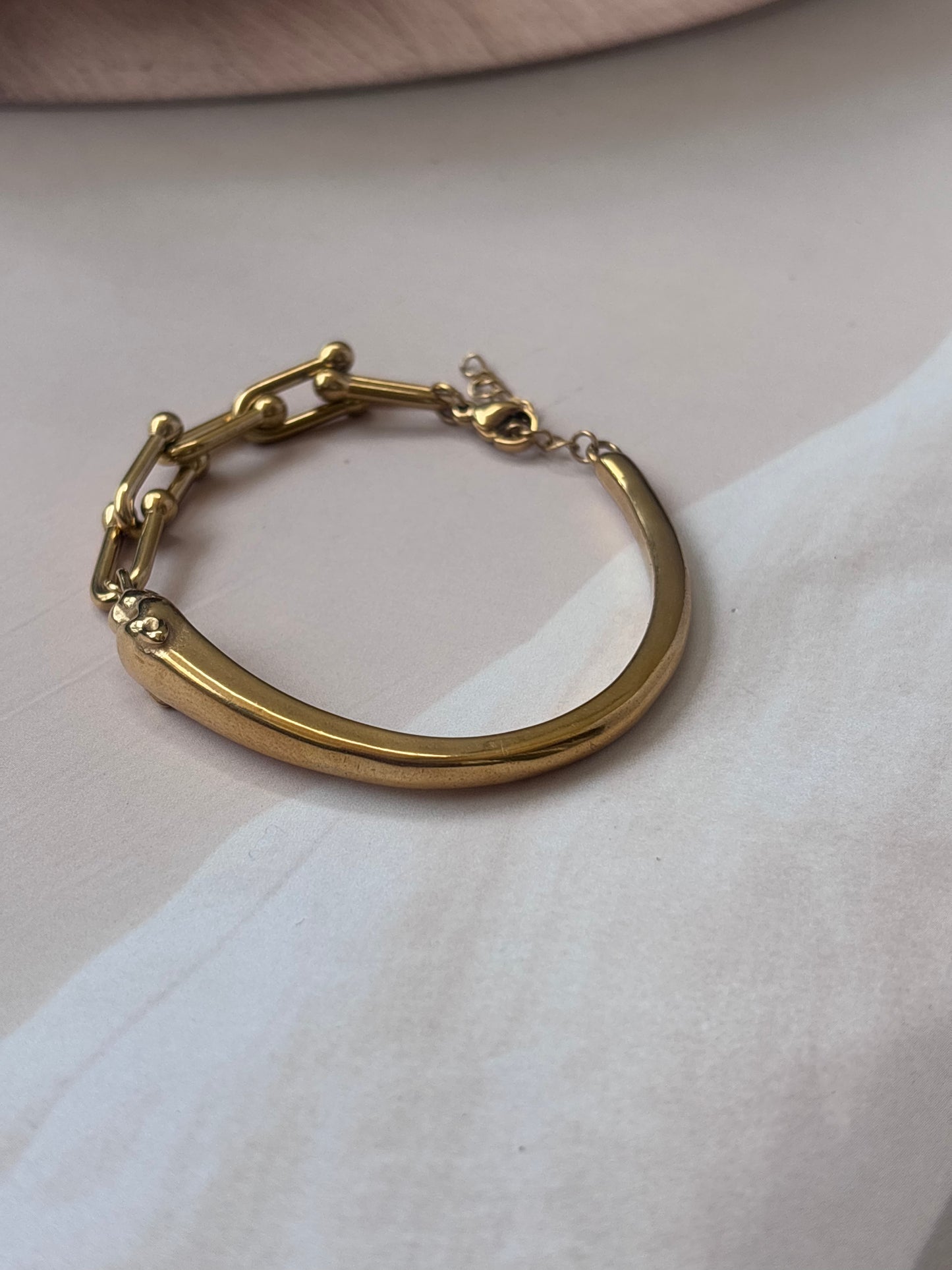 Half n Half chain bangle kada