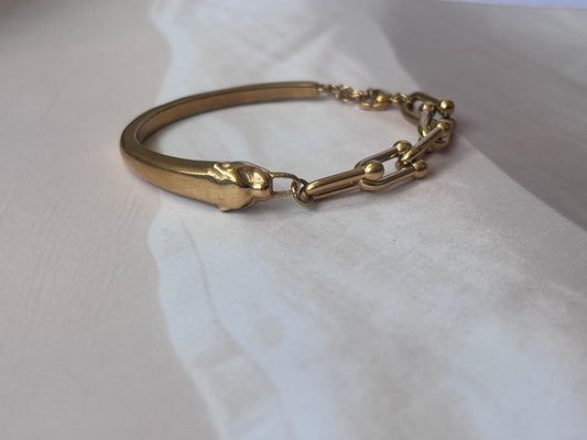 Half n Half chain bangle kada