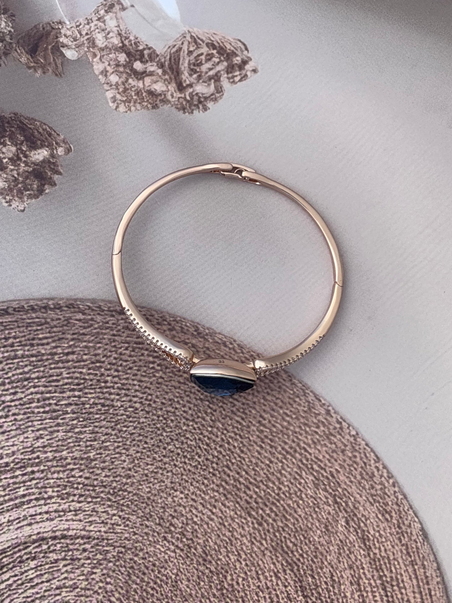 Bella Blue stone Bracelet Kada