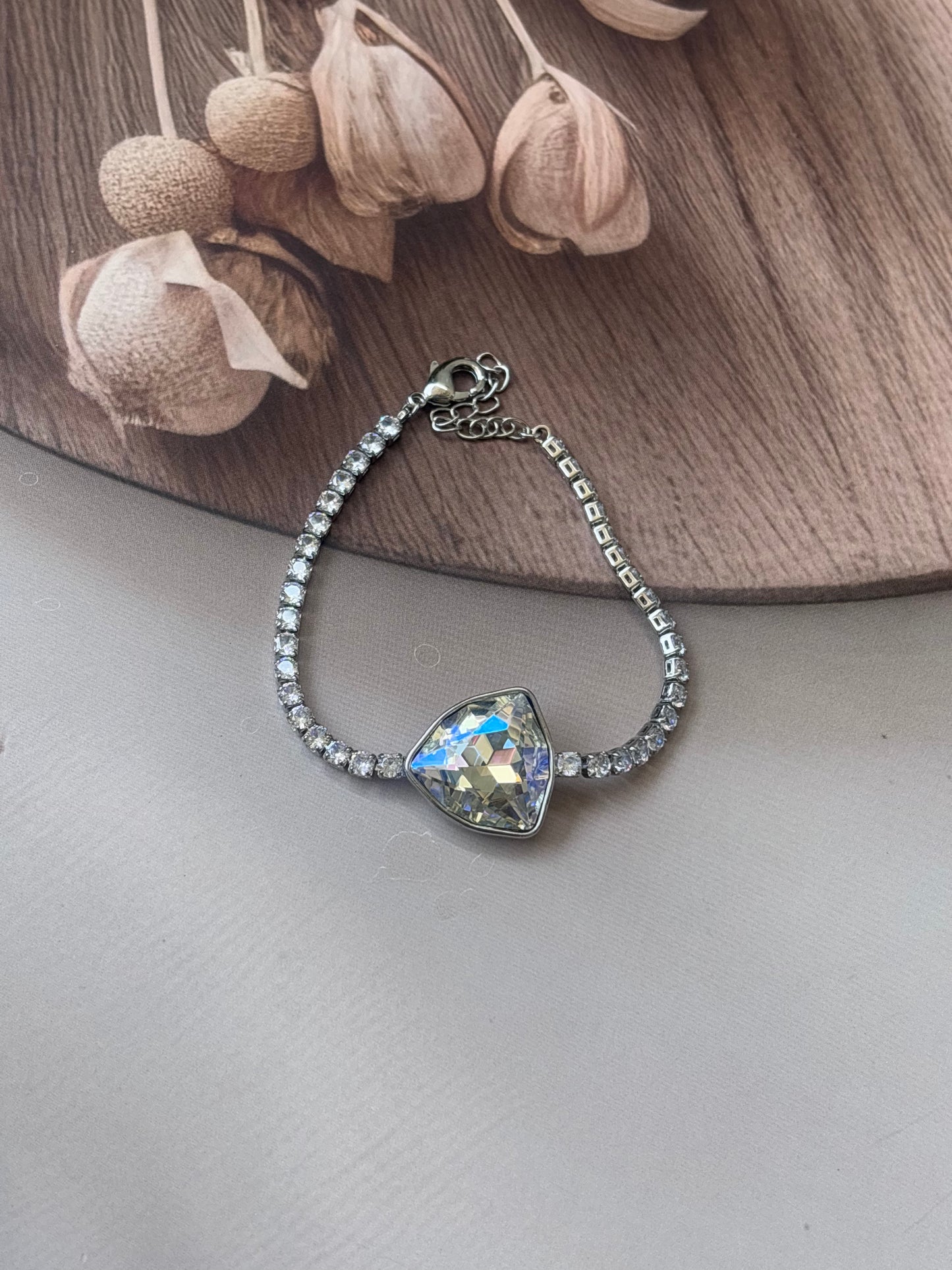 Chunky White AD Stud bracelet