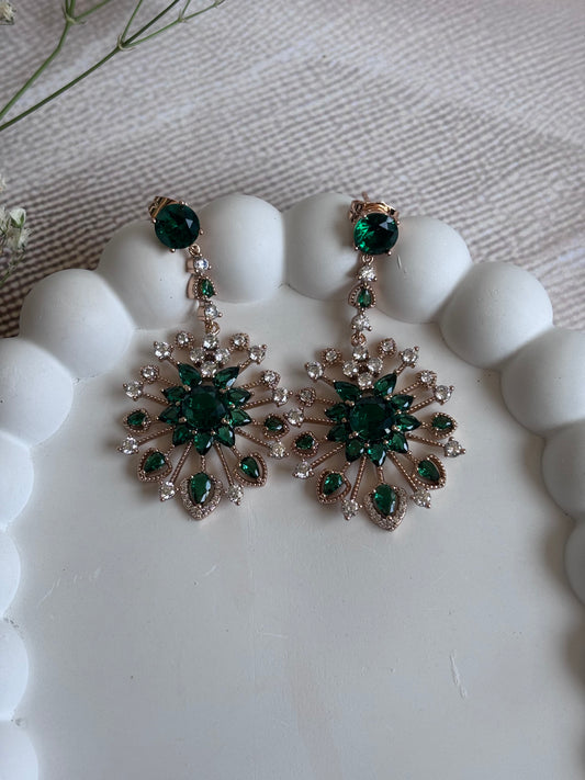 Green Queen Studded Earrings