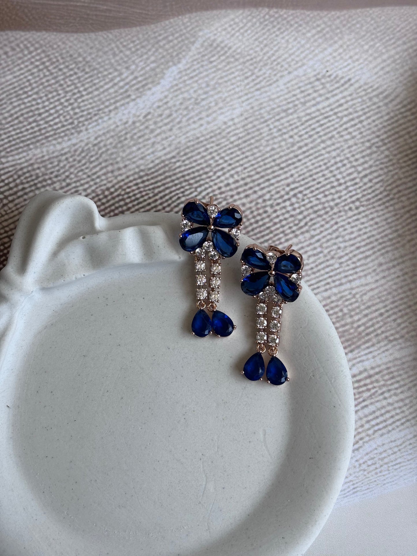 Blue Dangler Earrings