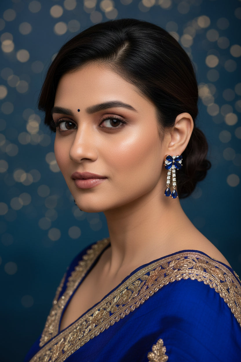 Blue Dangler Earrings