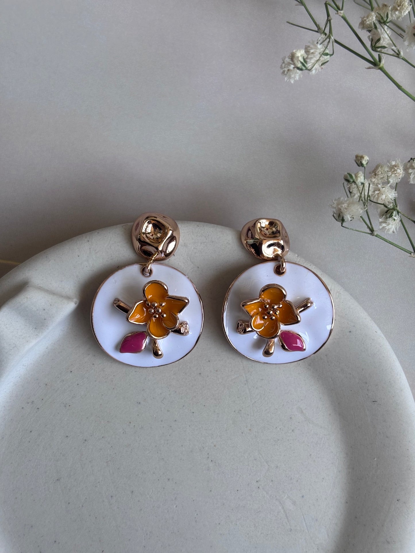 Flowery Enamel Me Earring