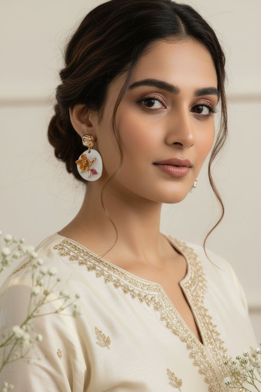 Flowery Enamel Me Earring