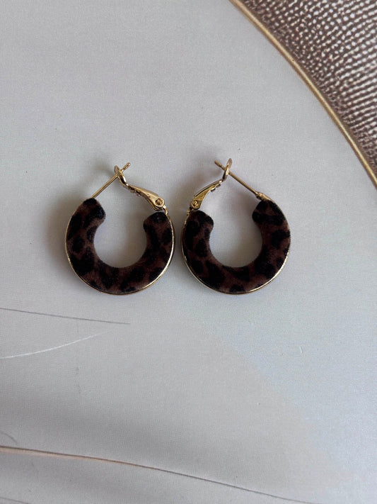 Animal print Velvet Hoop