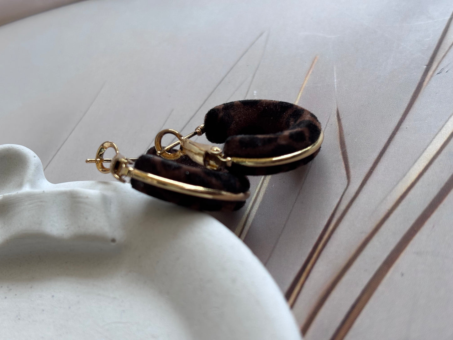 Animal print Velvet Hoop