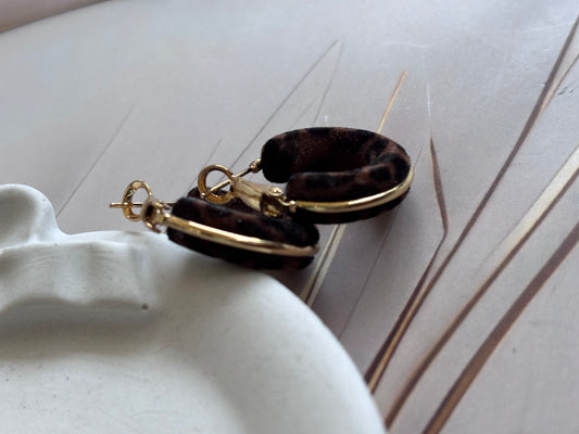Animal print Velvet Hoop