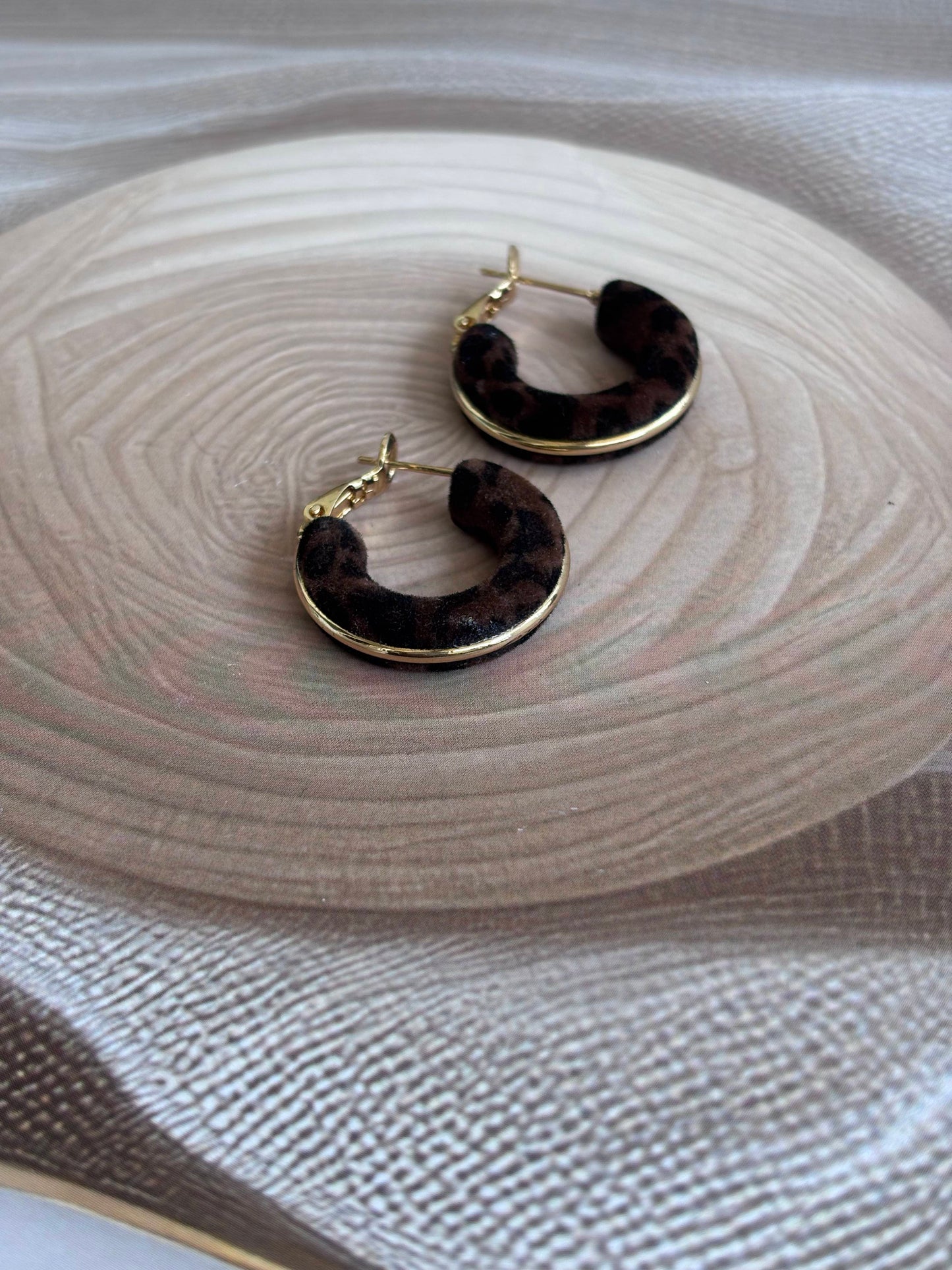 Animal print Velvet Hoop