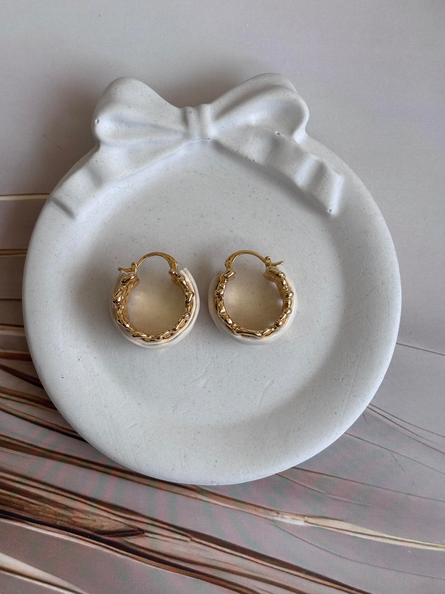 Bonie White hoop earrings