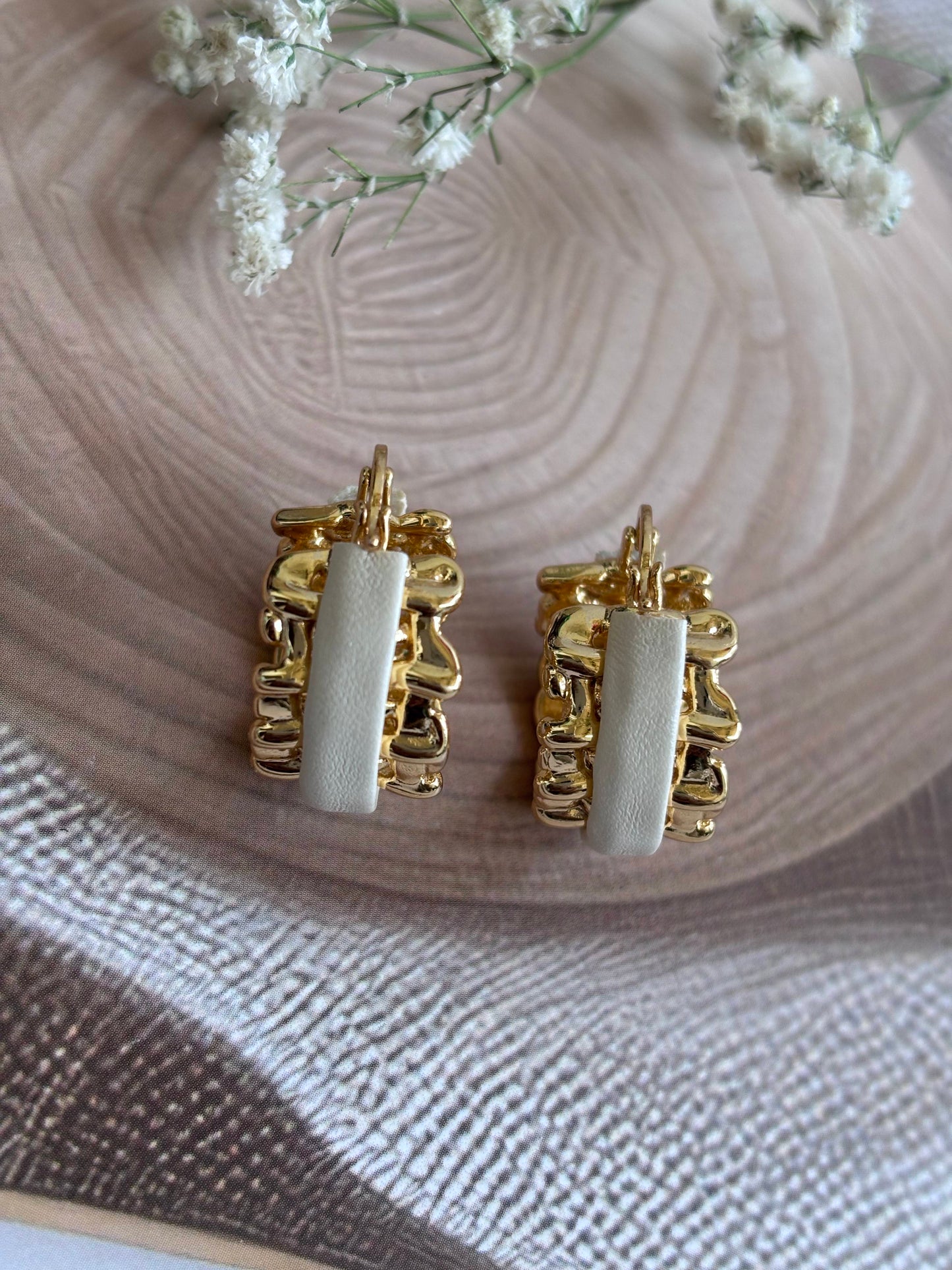 Bonie White hoop earrings
