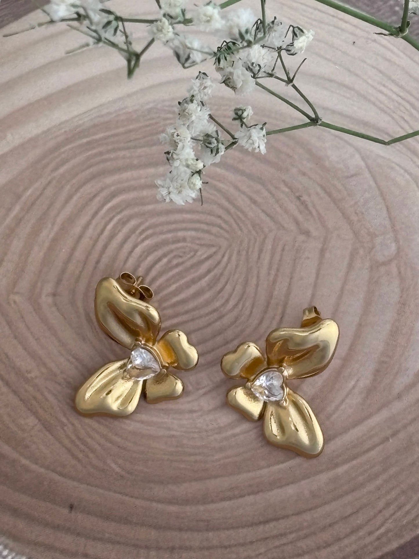 Hearty Butterfly Studs