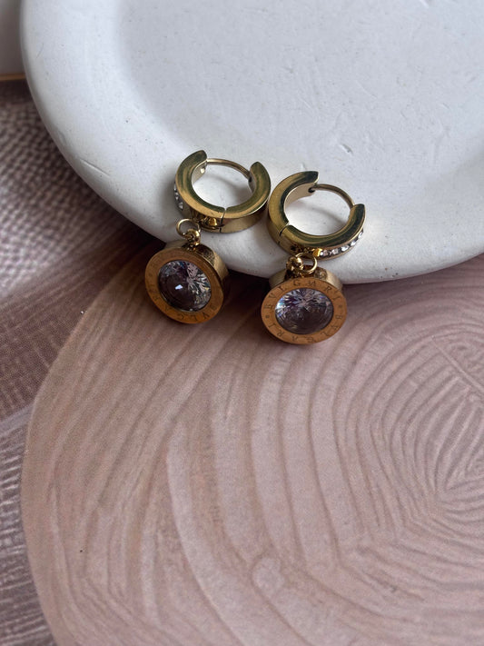 Studded Bulgary Inspired Earrings