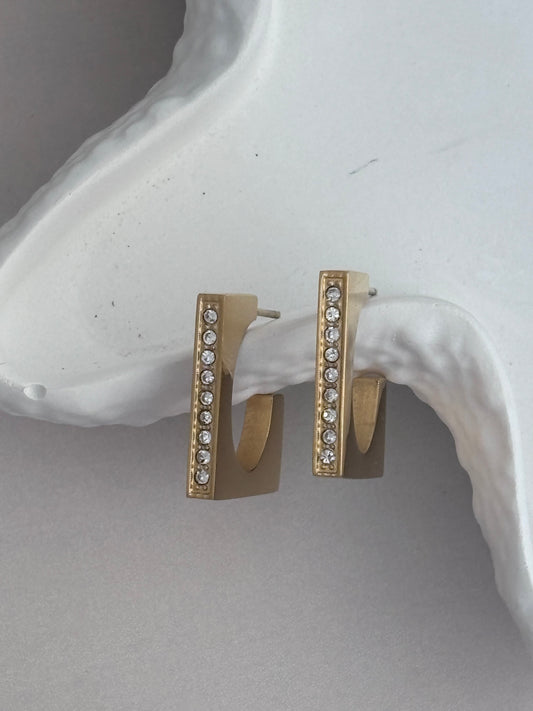 Squary C studded studs