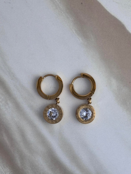 Roman Huggie Earrings
