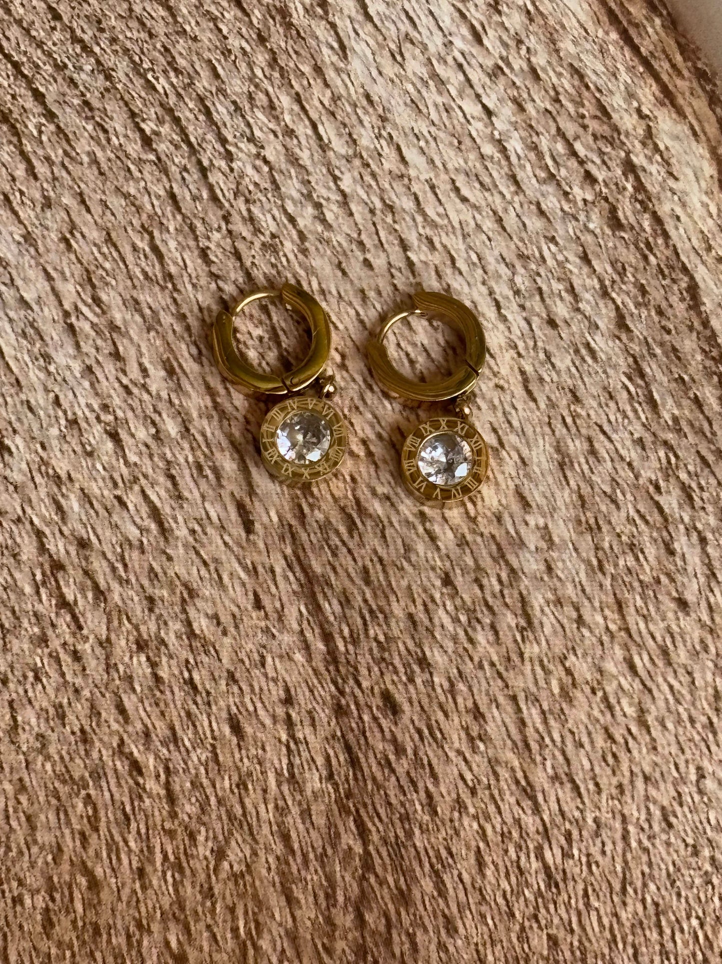 Roman Huggie Earrings