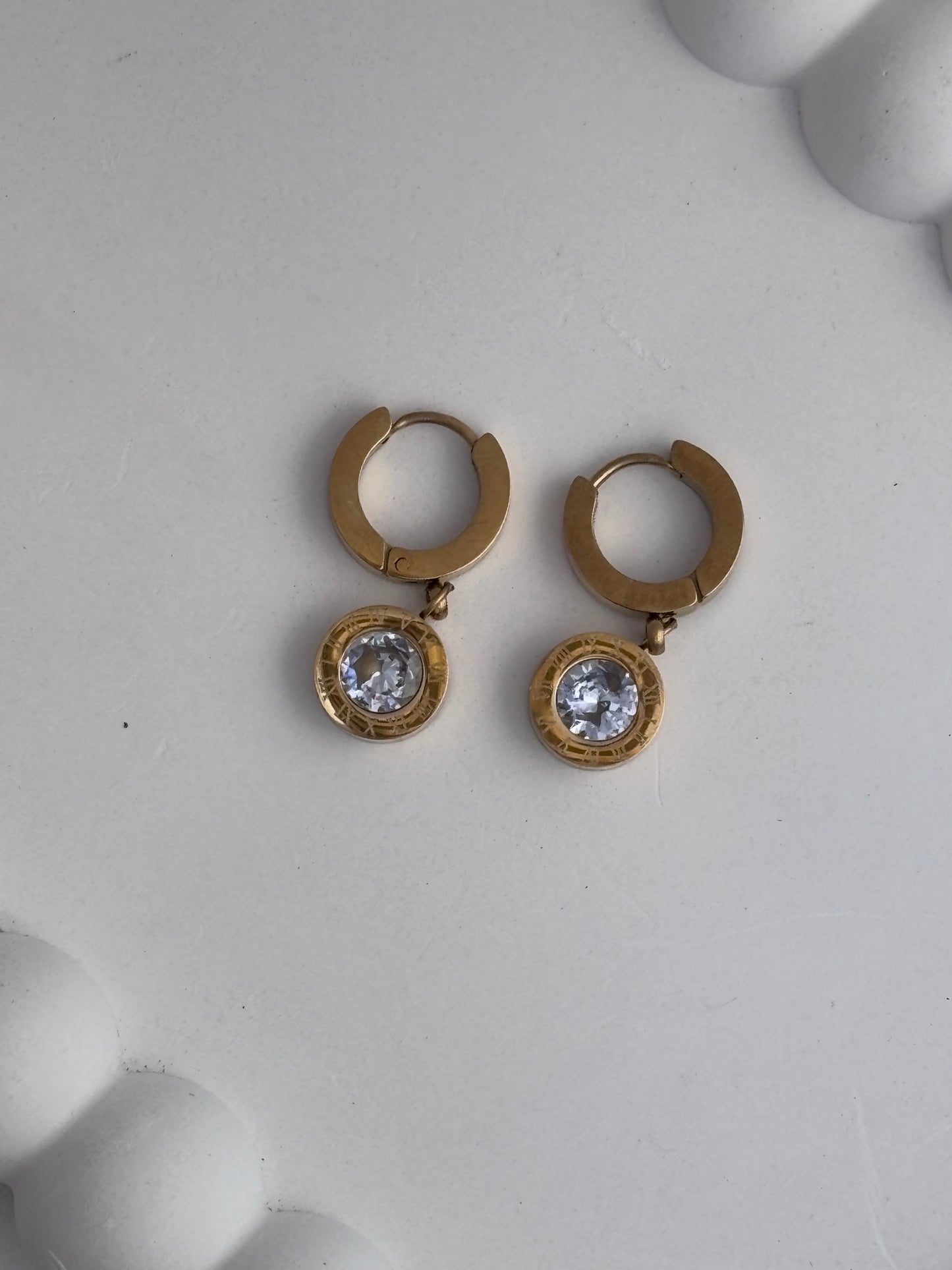 Roman Huggie Earrings